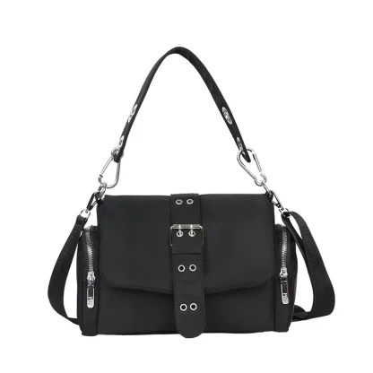 Belted Lock Shoulder Bag