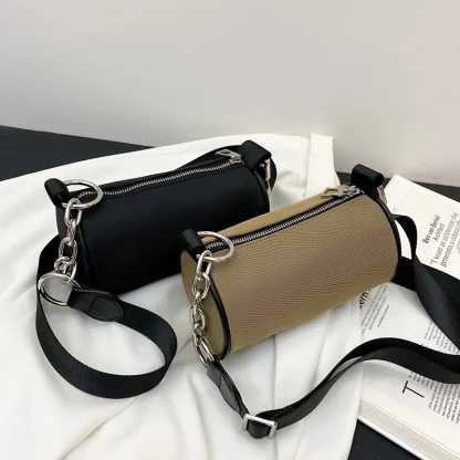 Cylinder-shaped Shoulder Bag - Image 6