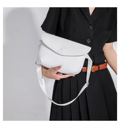 Solid Crossbody Shoulder Bag - Image 4