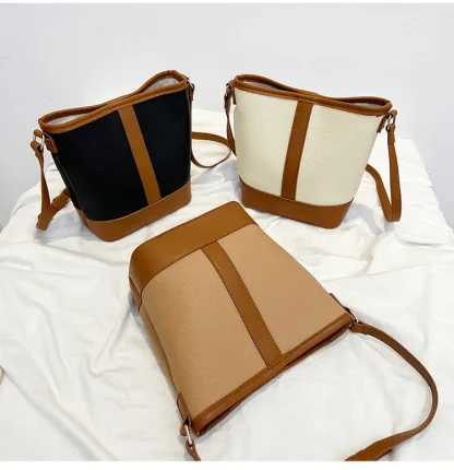 Contrast Bucket Shoulder Bag - Image 6