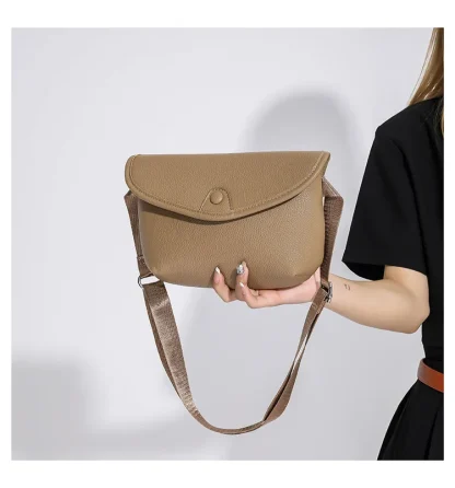 Solid Crossbody Shoulder Bag - Image 3