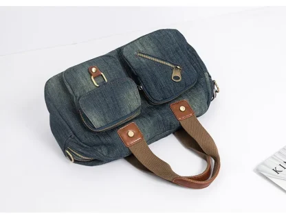 Travel Denim Shoulder Bag - Image 3
