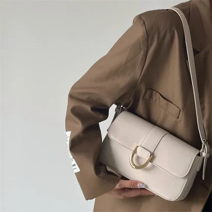 Classic Buckle Shoulder Bag - Image 6