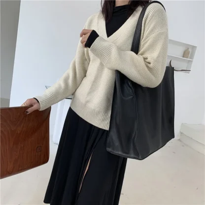 Black Tote Shoulder Bag - Image 7
