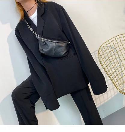 Black Chest Shoulder Bag - Image 3