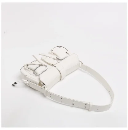 Multi-pocket Zippered Shoulder Bag - Image 5