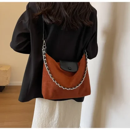 Double Closure Shoulder Bag - Image 5