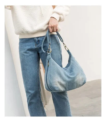 Classic Denim Shoulder Bag