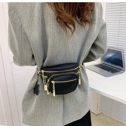 Multi Zippered Shoulder Bag - Image 5