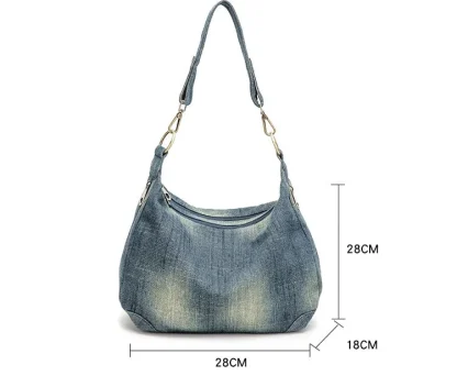 Classic Denim Shoulder Bag - Image 7