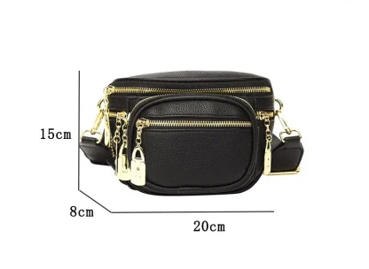 Multi Zippered Shoulder Bag - Image 7