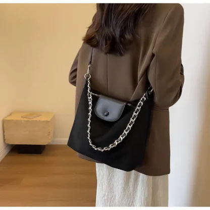 Double Closure Shoulder Bag - Image 6