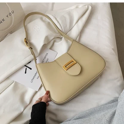 Minimalist Buckle Shoulder Bag - Image 7
