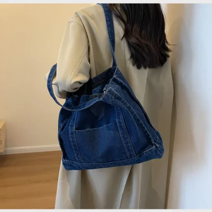 Stylish Denim Shoulder Bag - Image 4