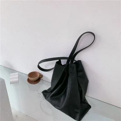 Black Tote Shoulder Bag - Image 5