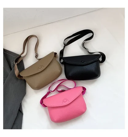 Solid Crossbody Shoulder Bag - Image 7