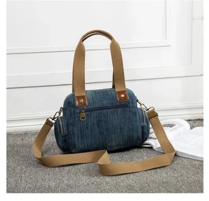 Casual Denim Shoulder Bag - Image 5