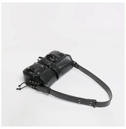 Multi-pocket Zippered Shoulder Bag - Image 6