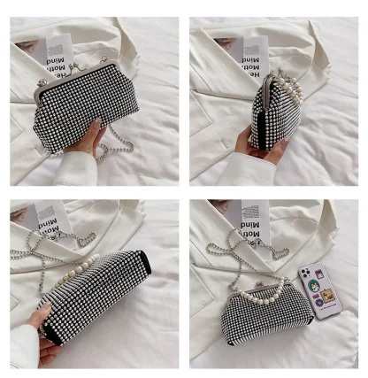 Diamond-Like Beads Shoulder Bag - Image 7