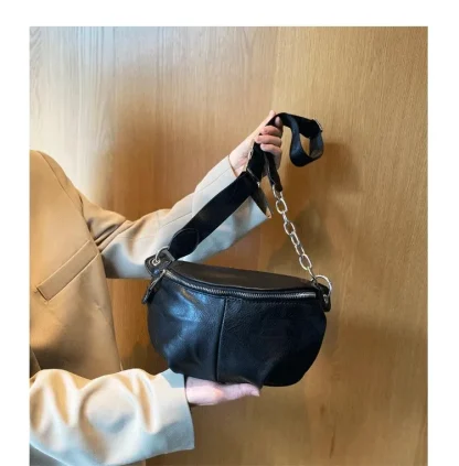 Black Chest Shoulder Bag - Image 2