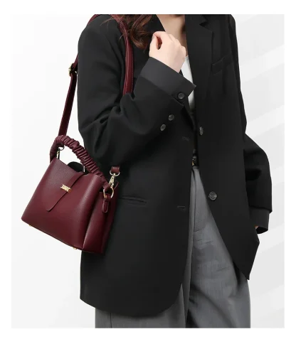 Ruched Handle Shoulder Bag - Image 5