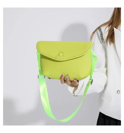 Solid Crossbody Shoulder Bag - Image 5