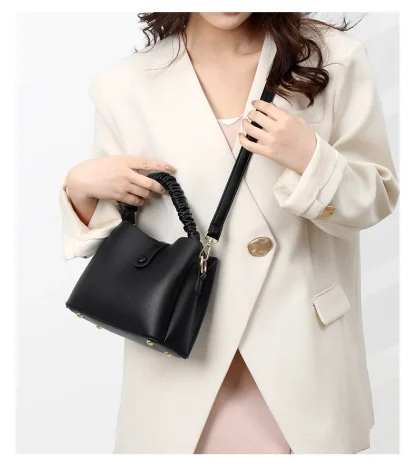 Ruched Handle Shoulder Bag - Image 4