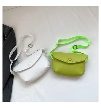 Solid Crossbody Shoulder Bag - Image 6
