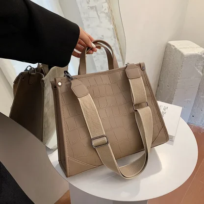 Wide Strap Shoulder Handbag - Image 4