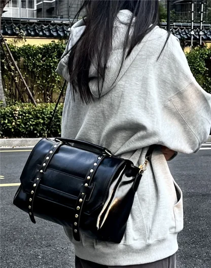 Vintage-style Satchel Shoulder Bag - Image 2