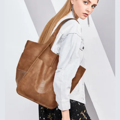 Vintage-style Patchwork Shoulder Bag