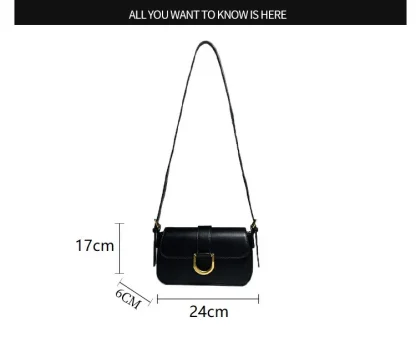 Classic Buckle Shoulder Bag - Image 7