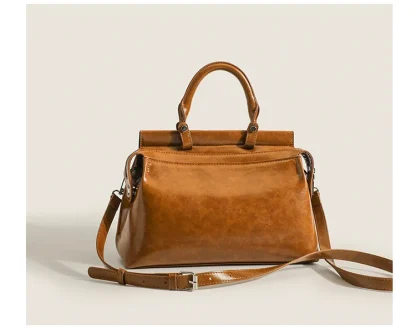 Retro Briefcase Shoulder Bag - Image 4