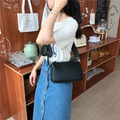 Black Crossbody Shoulder Bag - Image 3