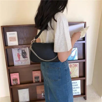 Black Crossbody Shoulder Bag - Image 4