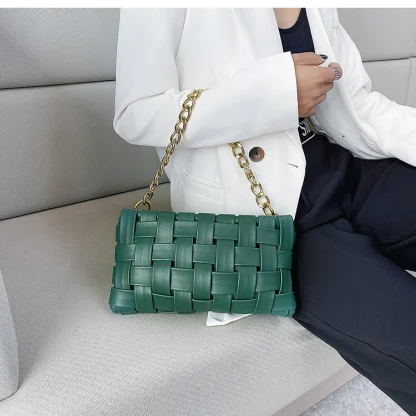 Weave Clutch Shoulder Bag - Image 3