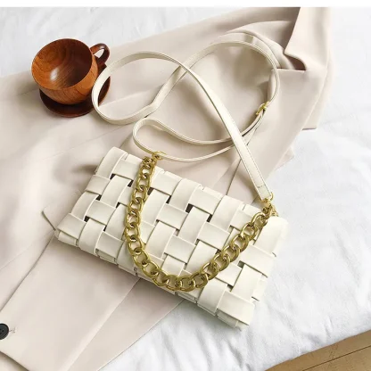 Weave Clutch Shoulder Bag - Image 6