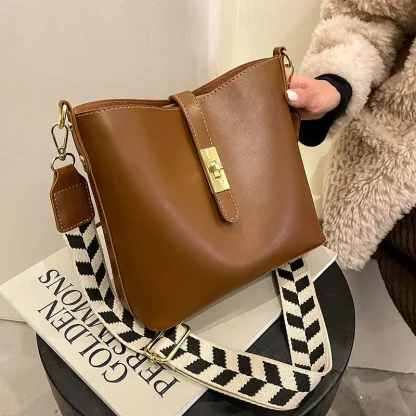 Checkered Strap Shoulder Bag