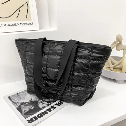 Quilted Tote Shoulder Bag - Image 2