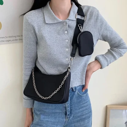 Crossbody Zippered Shoulder Bag - Image 5