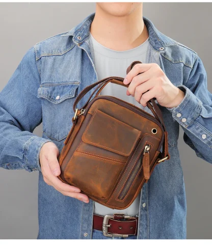 Wire Hole Messenger Shoulder Bag - Image 4
