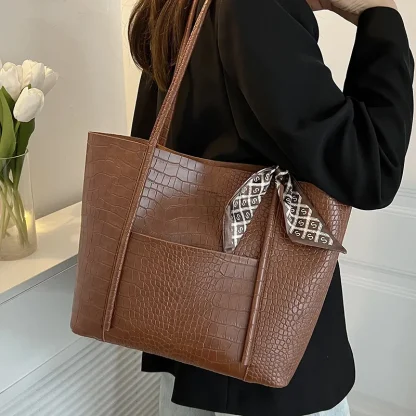 Sleek Solid Tote Shoulder Bags