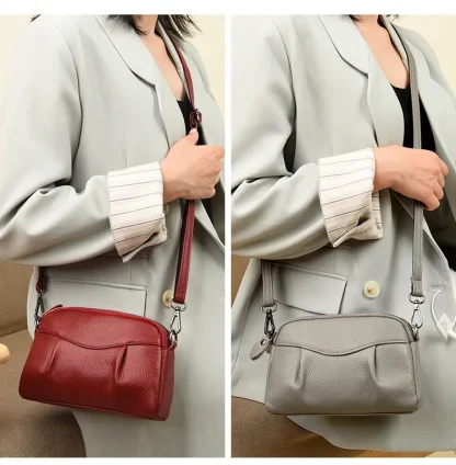Double Zipper Compact Shoulder Bags - Image 4