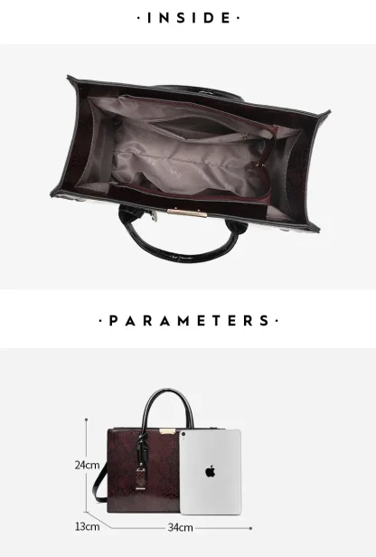 Elegant Snake Pattern Shoulder Bags - Image 5
