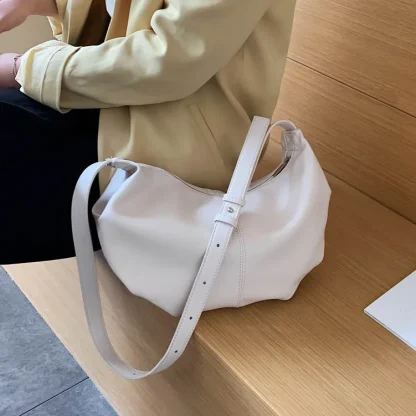 Soft Solid Crossbody Shoulder Bag - Image 5