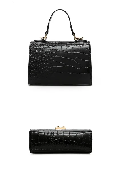 Chain Crossbody Black Shoulder Bag - Image 6