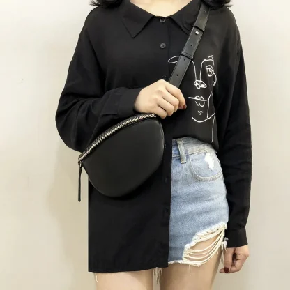Black Fanny Pack Shoulder Bag - Image 5