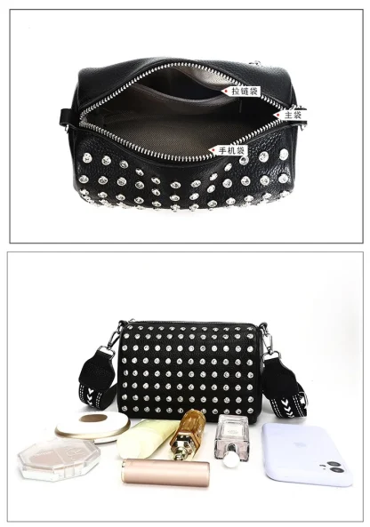 Rivet Decorated Small Shoulder Bags - Image 5