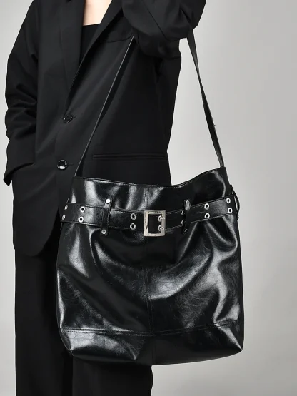 Large Belted Shoulder Bag - Image 2