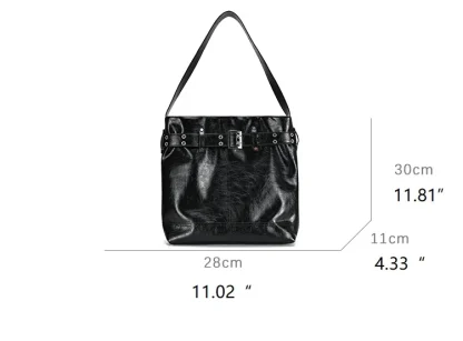 Large Belted Shoulder Bag - Image 7